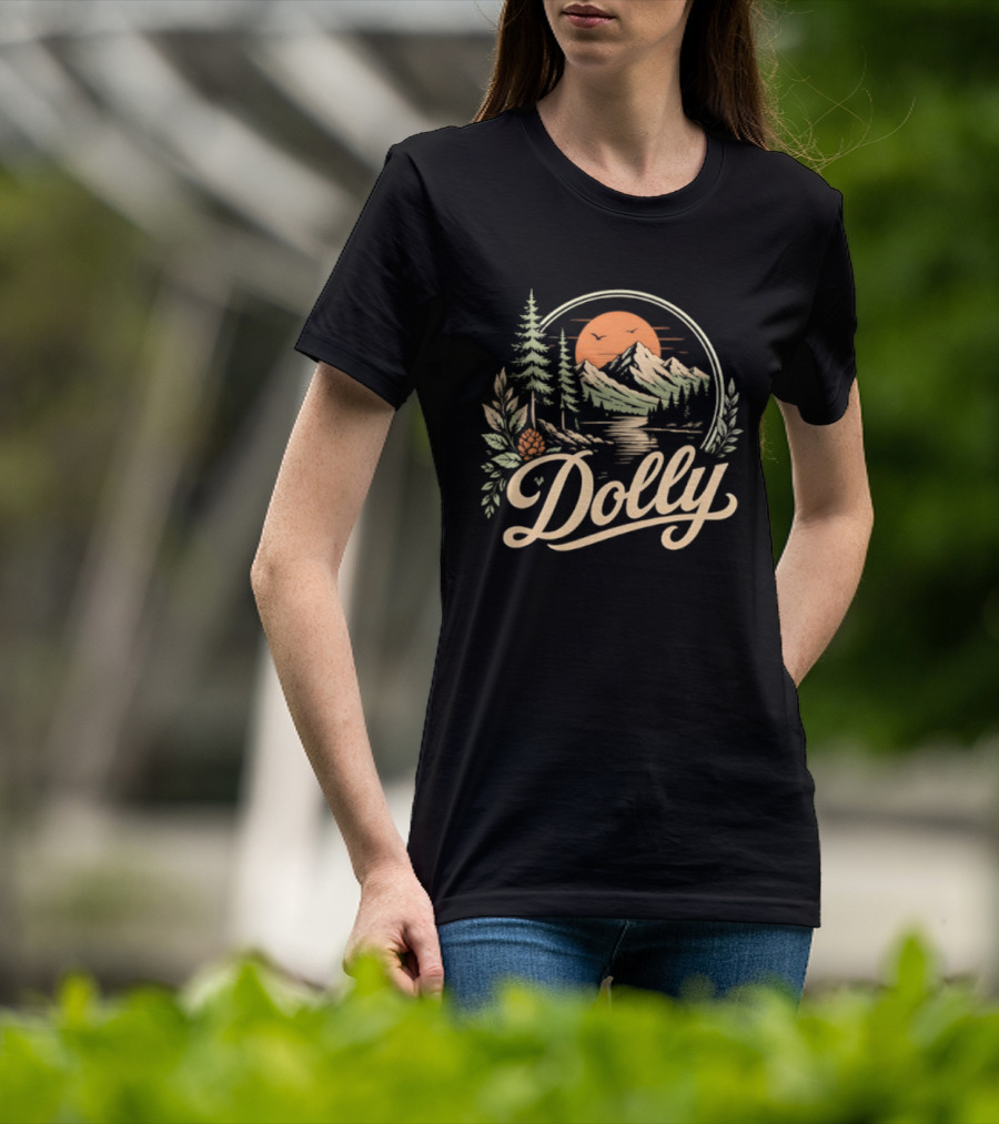 Dolly Mountain Nature Scene Outdoors Country Music T-Shirt