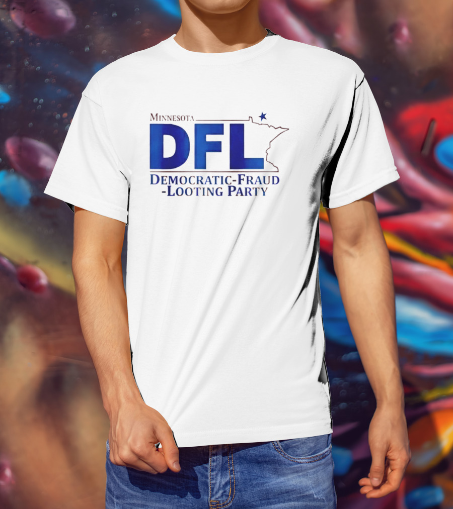 Minnesota DFL Democratic Fraud Looting Party Map Star T-Shirt