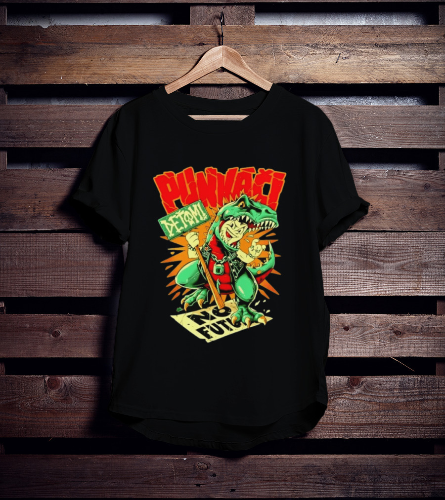 Punkači Deťomi No Future Dinosaur Punk Rock Rebellion T-Shirt