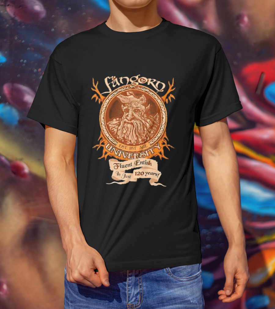 Fangorn University Est 1st Age Fluent Entish 120 Years Tree T-Shirt