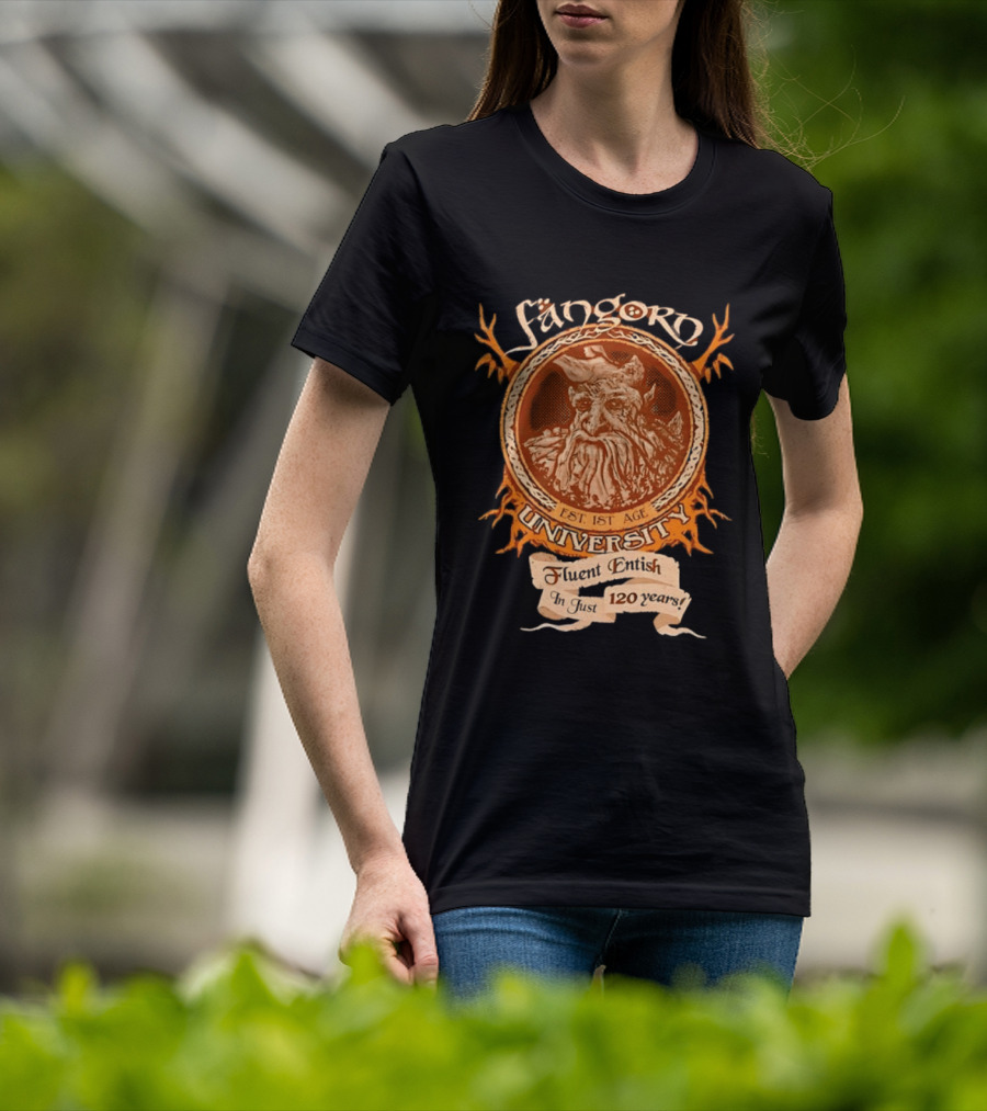 Fangorn University Est 1st Age Fluent Entish 120 Years Tree T-Shirt