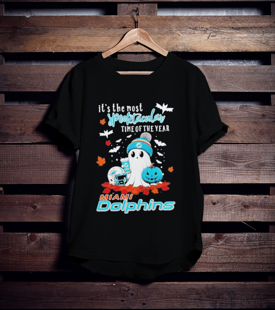 Miami Dolphins Halloween 2026 Most Spooktacular Time Of The Year T-Shirt
