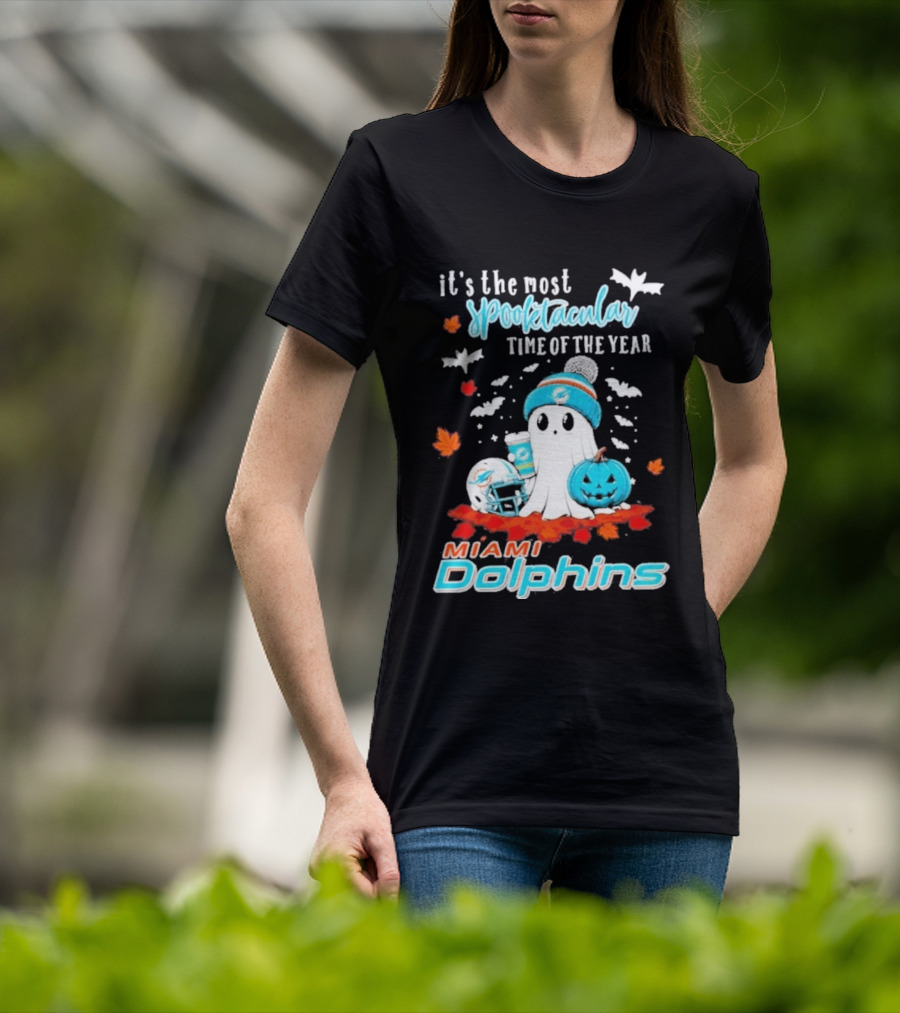 Miami Dolphins Halloween 2026 Most Spooktacular Time Of The Year T-Shirt