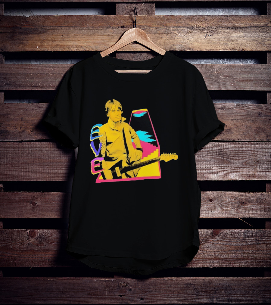 Steve Perry 80s Rock Vibes Retro Guitar T-Shirt