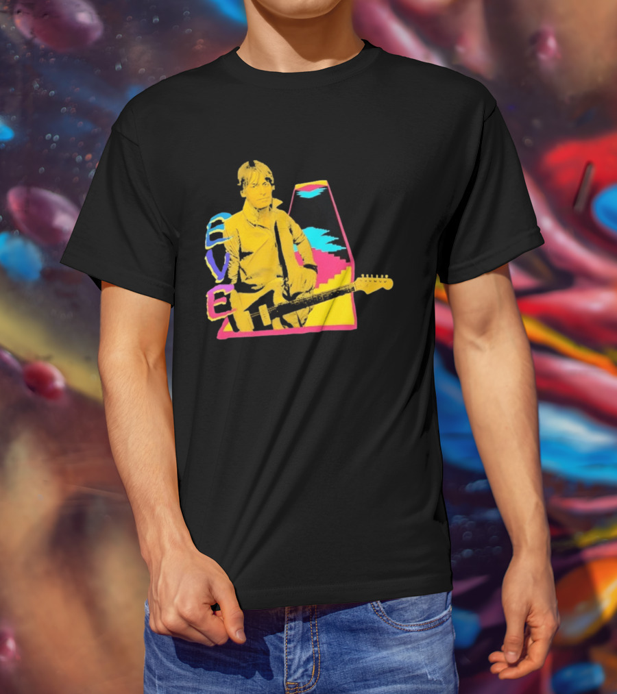 Steve Perry 80s Rock Vibes Retro Guitar T-Shirt