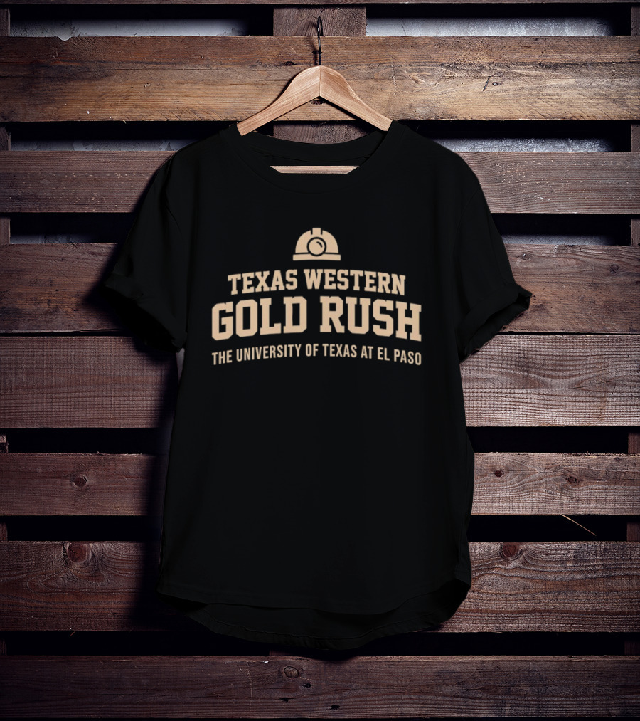 Texas Western Gold Rush The University Of Texas At El Paso Helmet T-Shirt