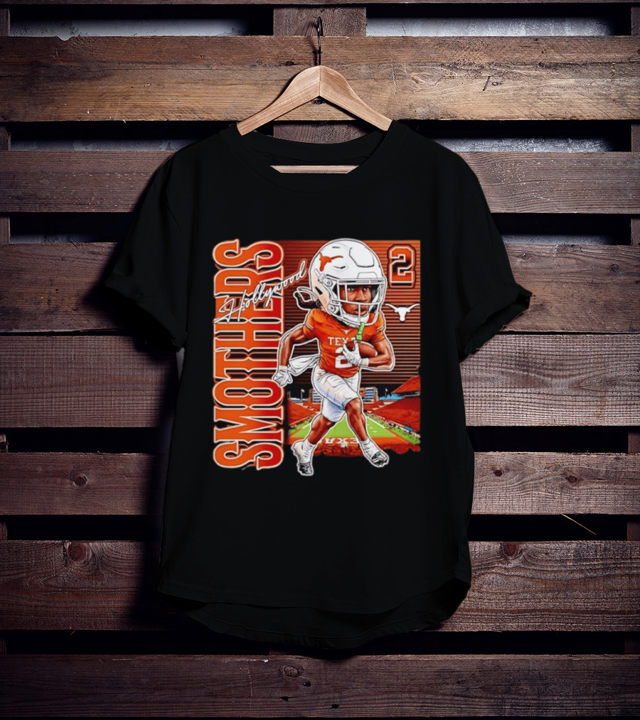 Hollywood Smothers Texas Longhorns Number 2 Football Player Action T-Shirt