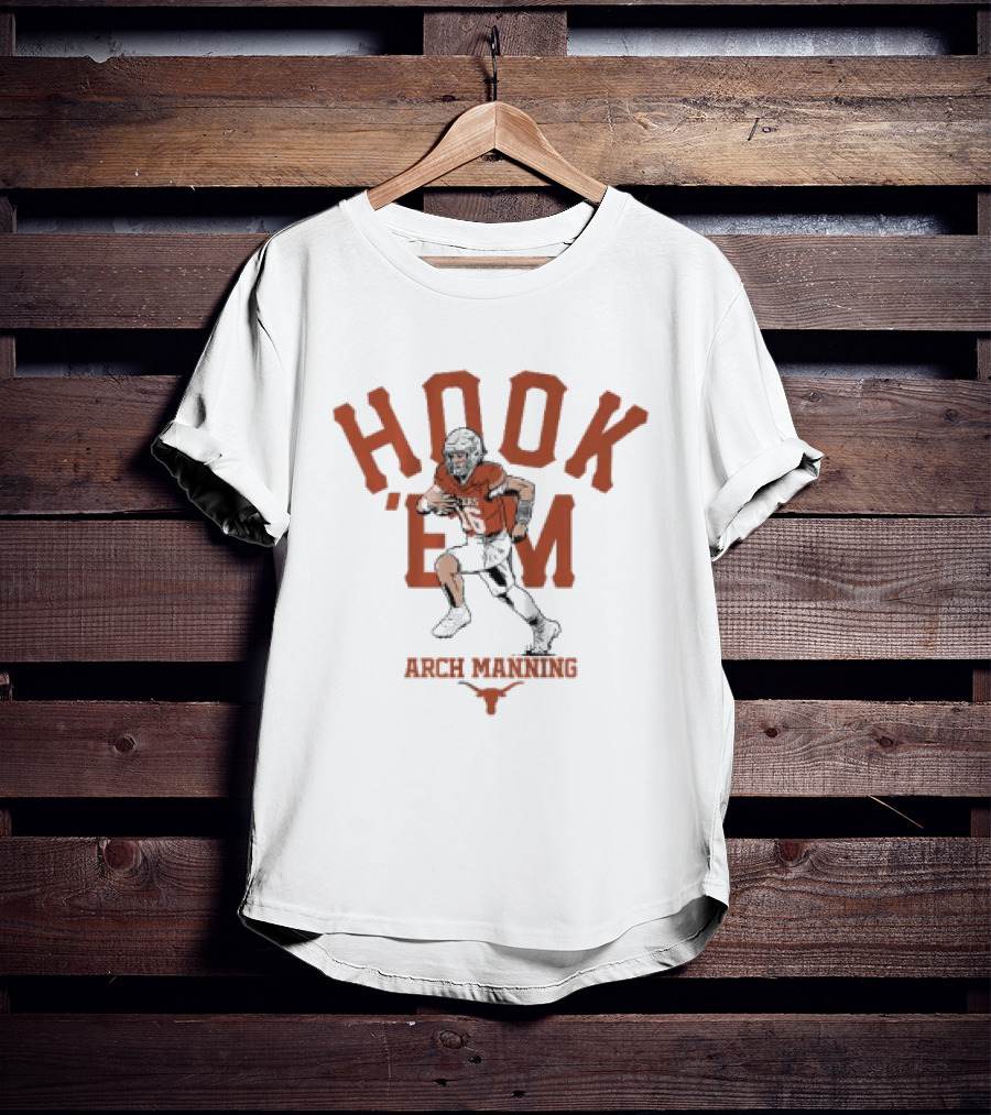 Texas Longhorns Hook 'Em Arch Manning Football T-Shirt