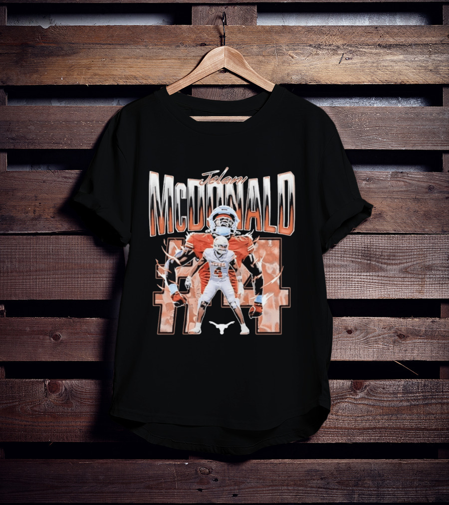 Jelani McDonald Texas Longhorns Football 44 T-Shirt