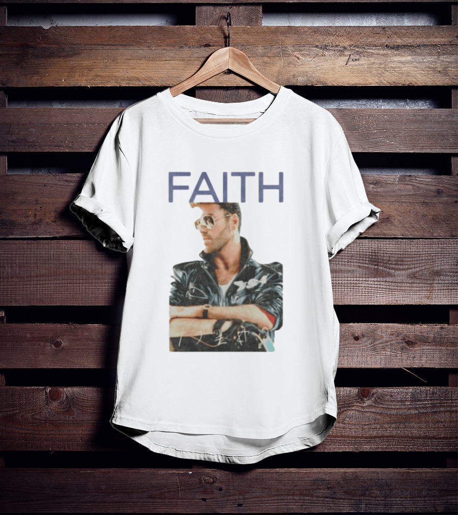 George Michael Faith Tour Leather Jacket And Aviator T-Shirt