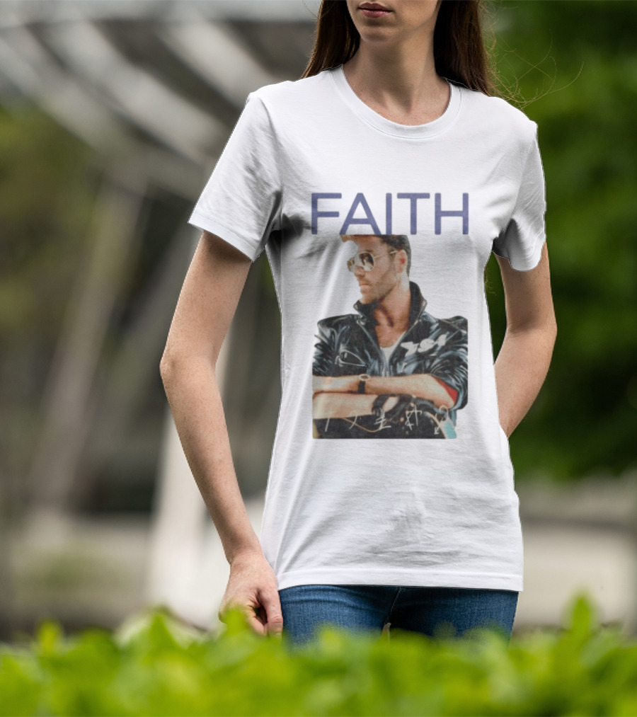 George Michael Faith Tour Leather Jacket And Aviator T-Shirt