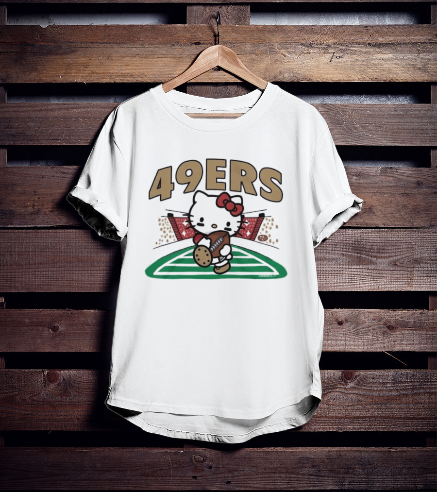 Hello Kitty 49ers Football San Francisco Fan Gear T-Shirt