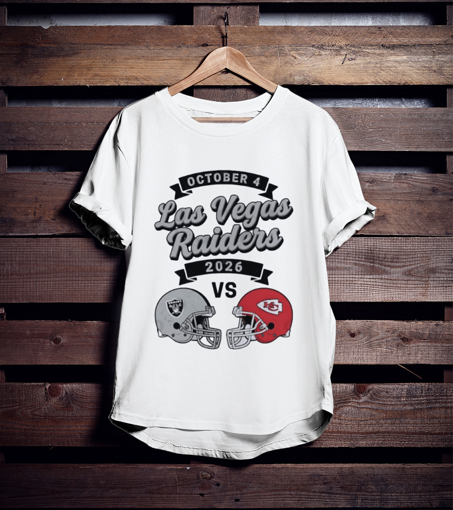 October 4 Las Vegas Raiders 2026 Vs Kansas City Chiefs T-Shirt