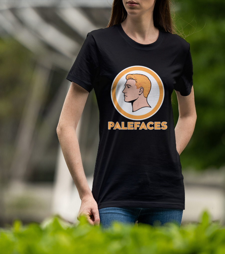 Caucasians Palefaces Orange Circle T-Shirt