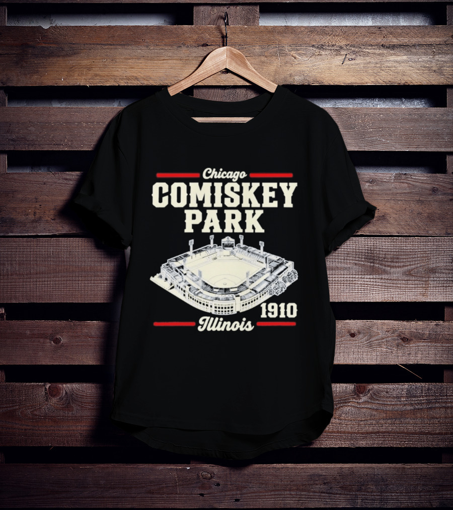 Chicago Comiskey Park 1910 Illinois Historic Baseball Stadium T-Shirt
