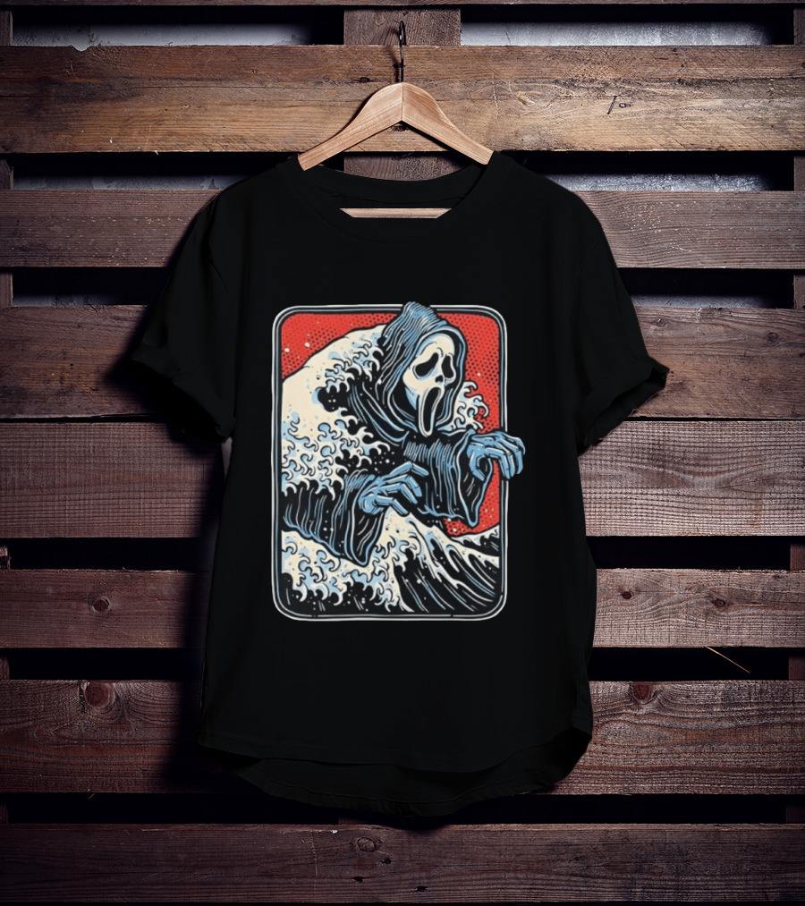 Ghostface The Great Wave Halftone Scream T-Shirt