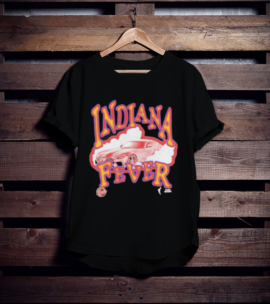 Indiana Fever Car Sketch Design WNBA Team Spirit T-Shirt