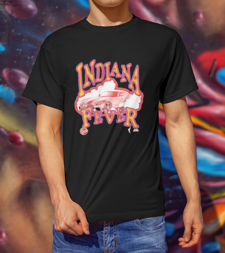 Indiana Fever Car Sketch Design WNBA Team Spirit T-Shirt