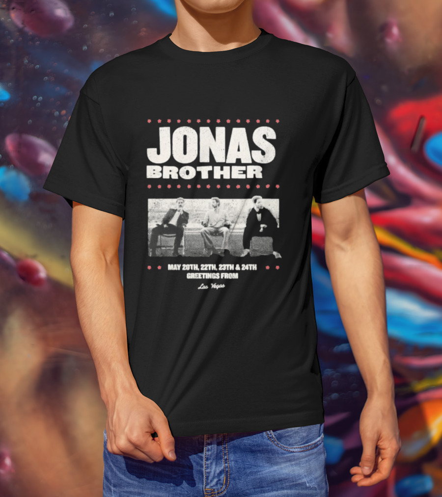 Jonas Brothers Greetings From Las Vegas May 20th 22nd 23rd 24th Concert T-Shirt