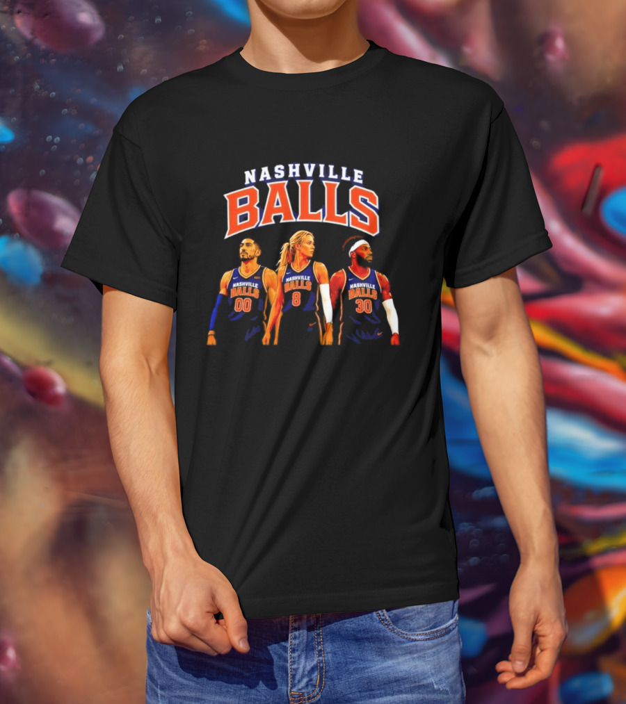 Nashville Balls Basketball Team Jersey Sports 00 8 30 T-Shirt