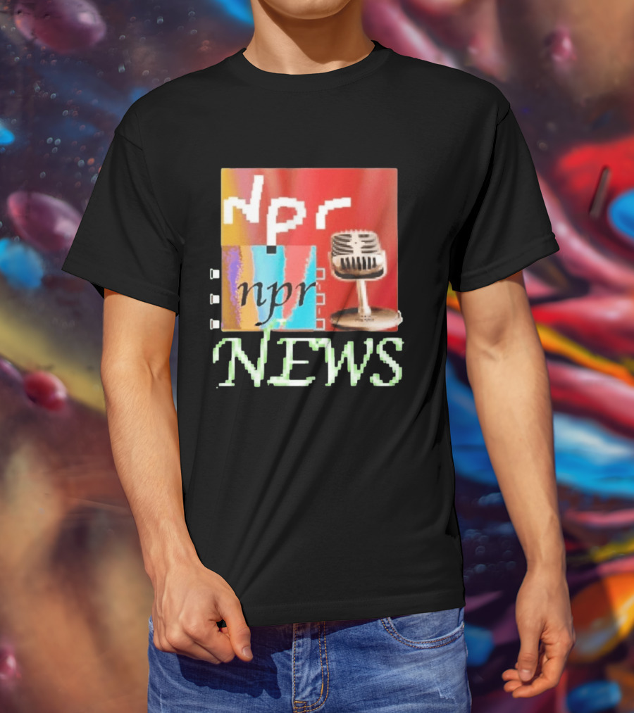 NPR News Public Radio Microphone Icon Podcast T-Shirt