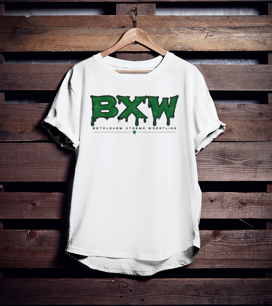 Bethlehem Xtreme Wrestling BXW Dripping Green Letters T-Shirt