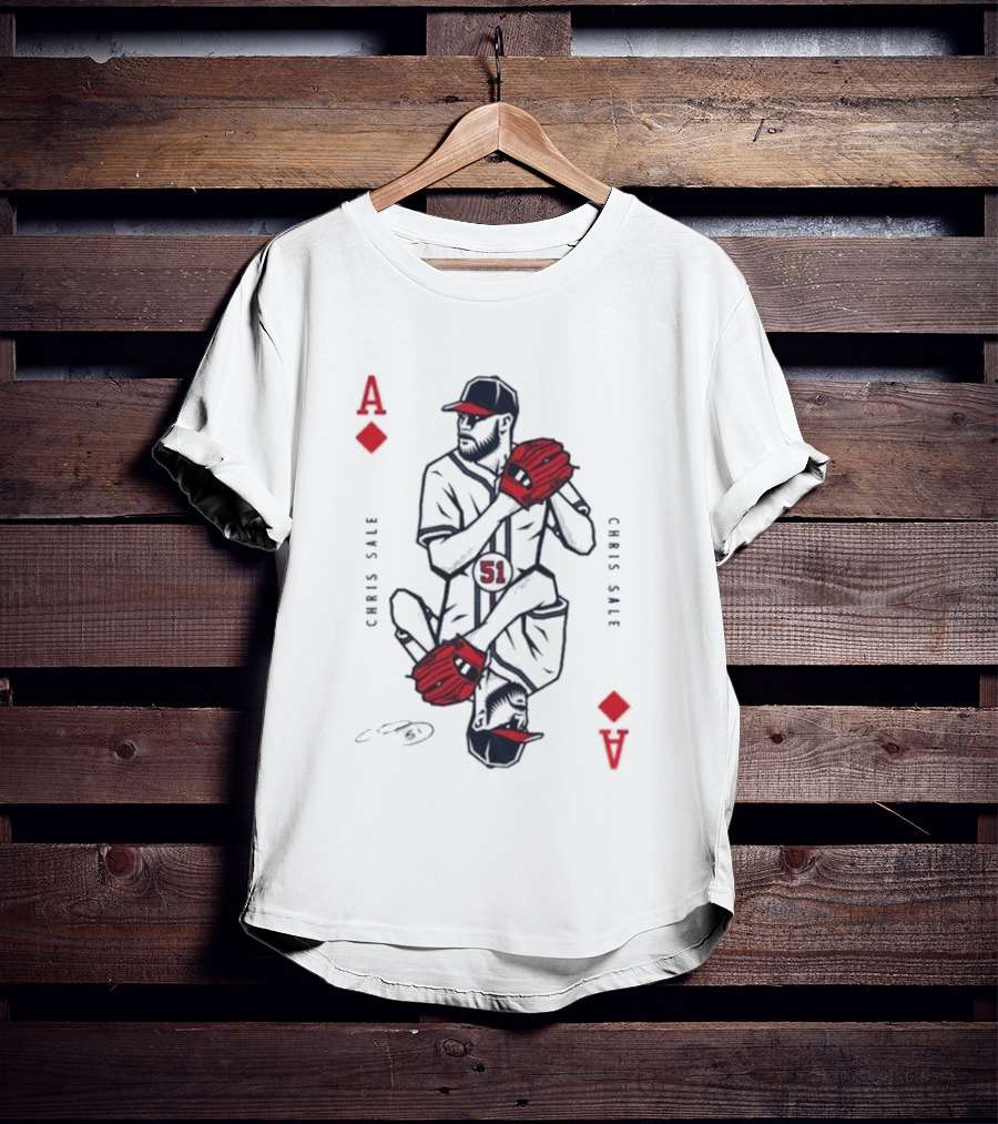 Chris Sale Ace Of Diamonds Playing Card MLB Baseball T-Shirt