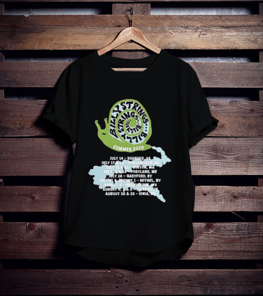 Billy Strings Summer 2026 Snail Tour Dates July August Schedule T-Shirt