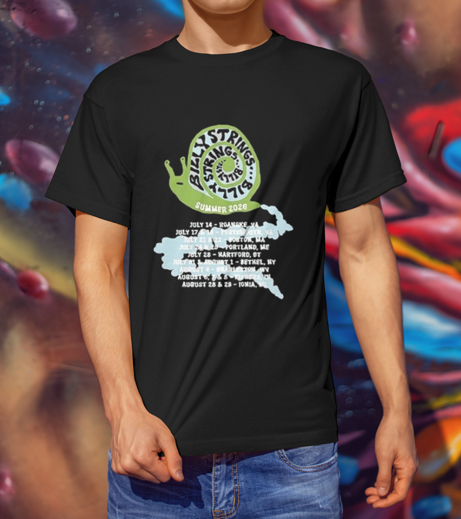 Billy Strings Summer 2026 Snail Tour Dates July August Schedule T-Shirt