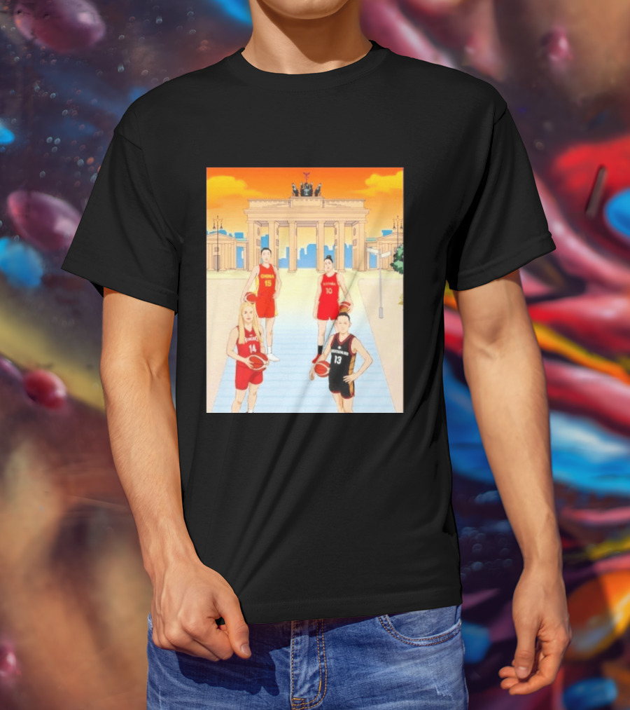 China 15 Espana 10 Hungary 14 Deutschland 13 Basketball Players Berlin T-Shirt