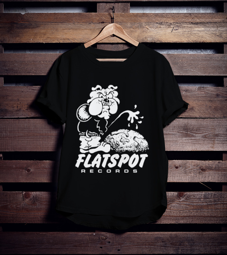 Flatspot Records Piss Off Character Graphic With Store Name T-Shirt