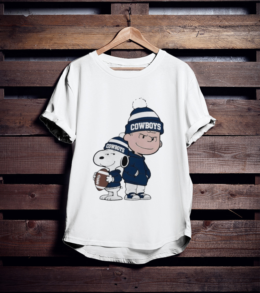 Snoopy Charlie Cowboys Football Fan T-Shirt