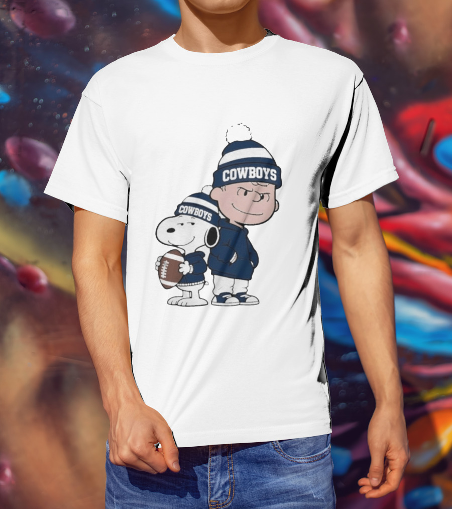 Snoopy Charlie Cowboys Football Fan T-Shirt