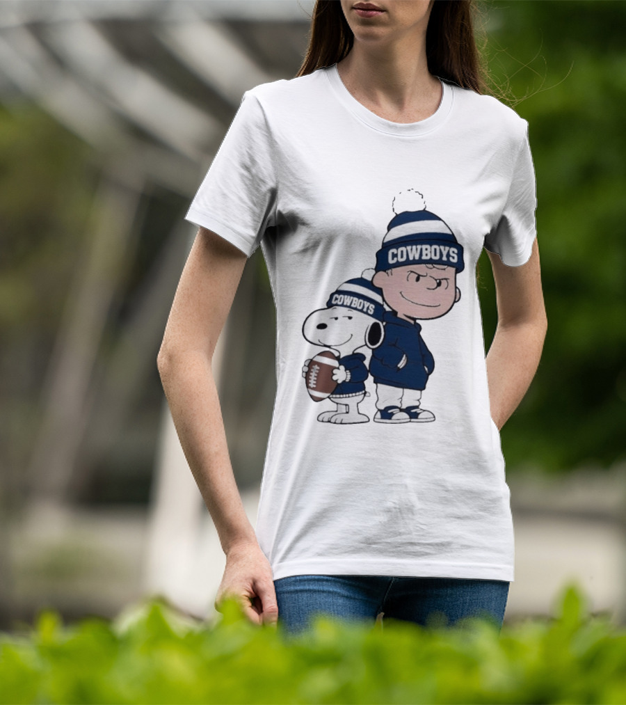 Snoopy Charlie Cowboys Football Fan T-Shirt