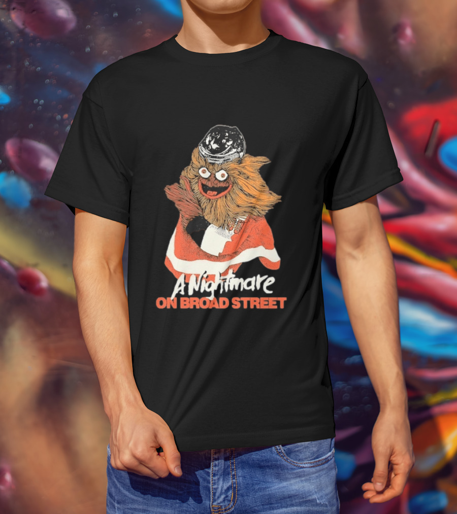Philadelphia Flyers Gritty A Nightmare On Broad Street T-Shirt