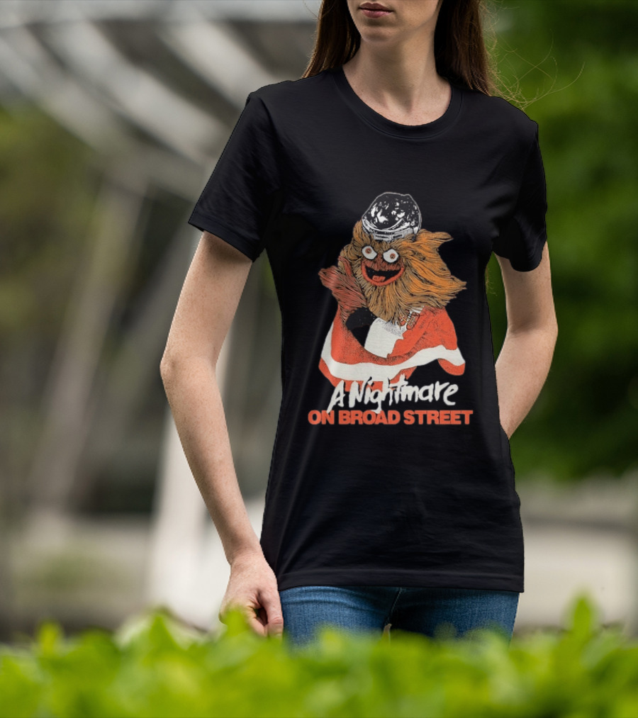 Philadelphia Flyers Gritty A Nightmare On Broad Street T-Shirt