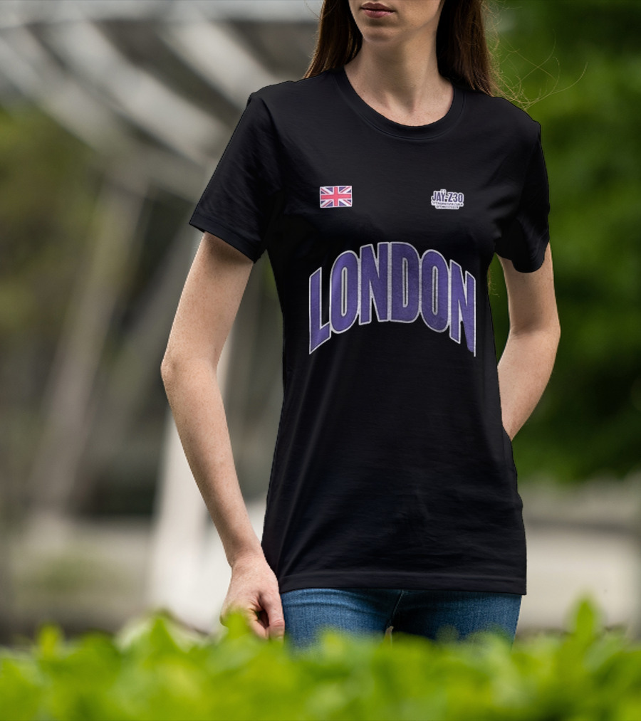 Jay Z London Pop Up Tottenham Hotspur Stadium Name And Number With Union Jack Flag T-Shirt