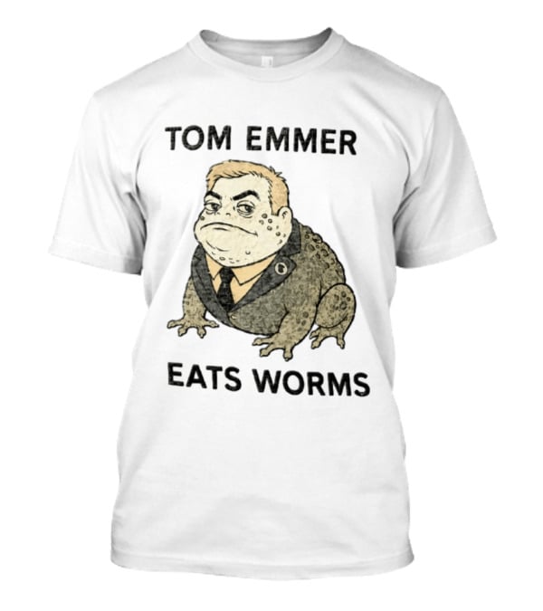 Tom Emmer Eats Worms Cartoon Toad Wearing Suit Tie T-Shirt