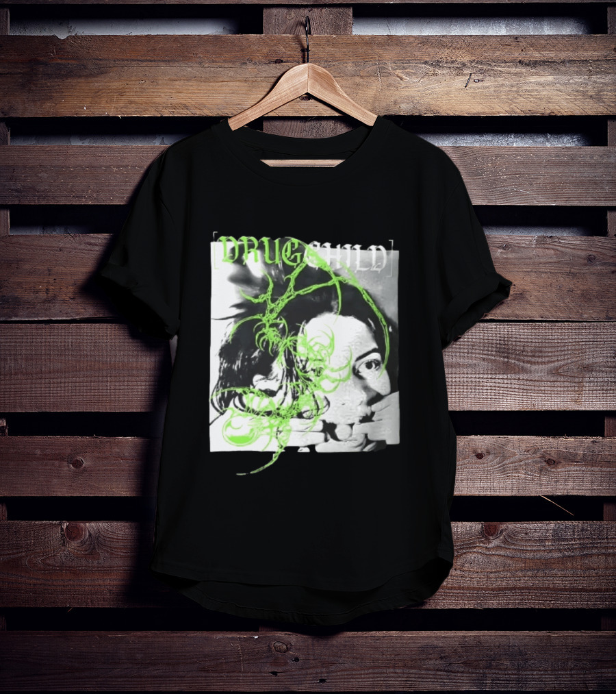 Drugchild Green Cyber Sigilism High Contrast No Depth Just Death And Decay T-Shirt