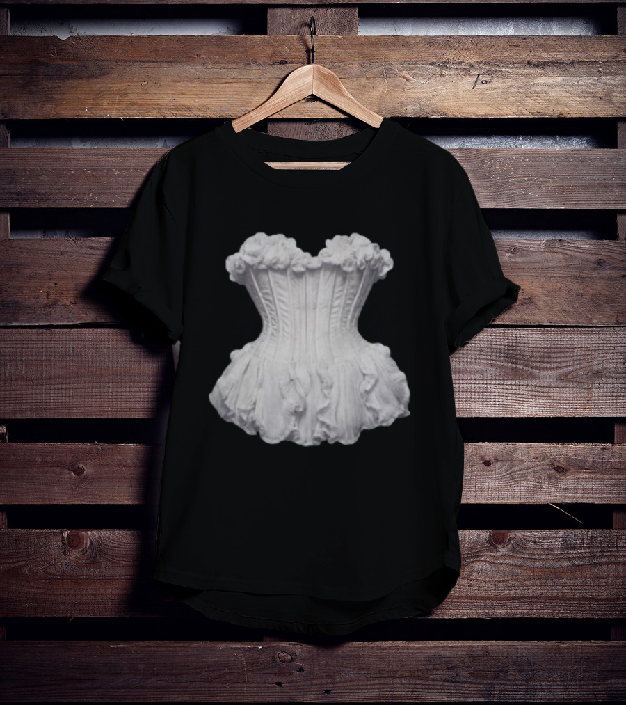Beyonce Store Flaws And All White Corset Sculpture T-Shirt