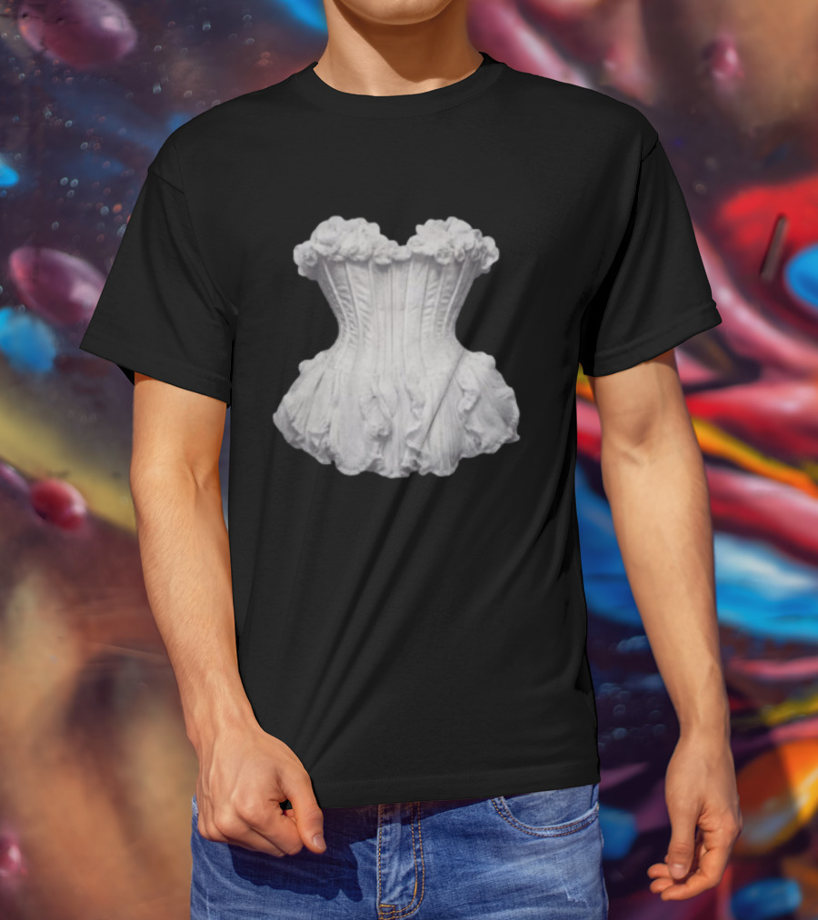 Beyonce Store Flaws And All White Corset Sculpture T-Shirt