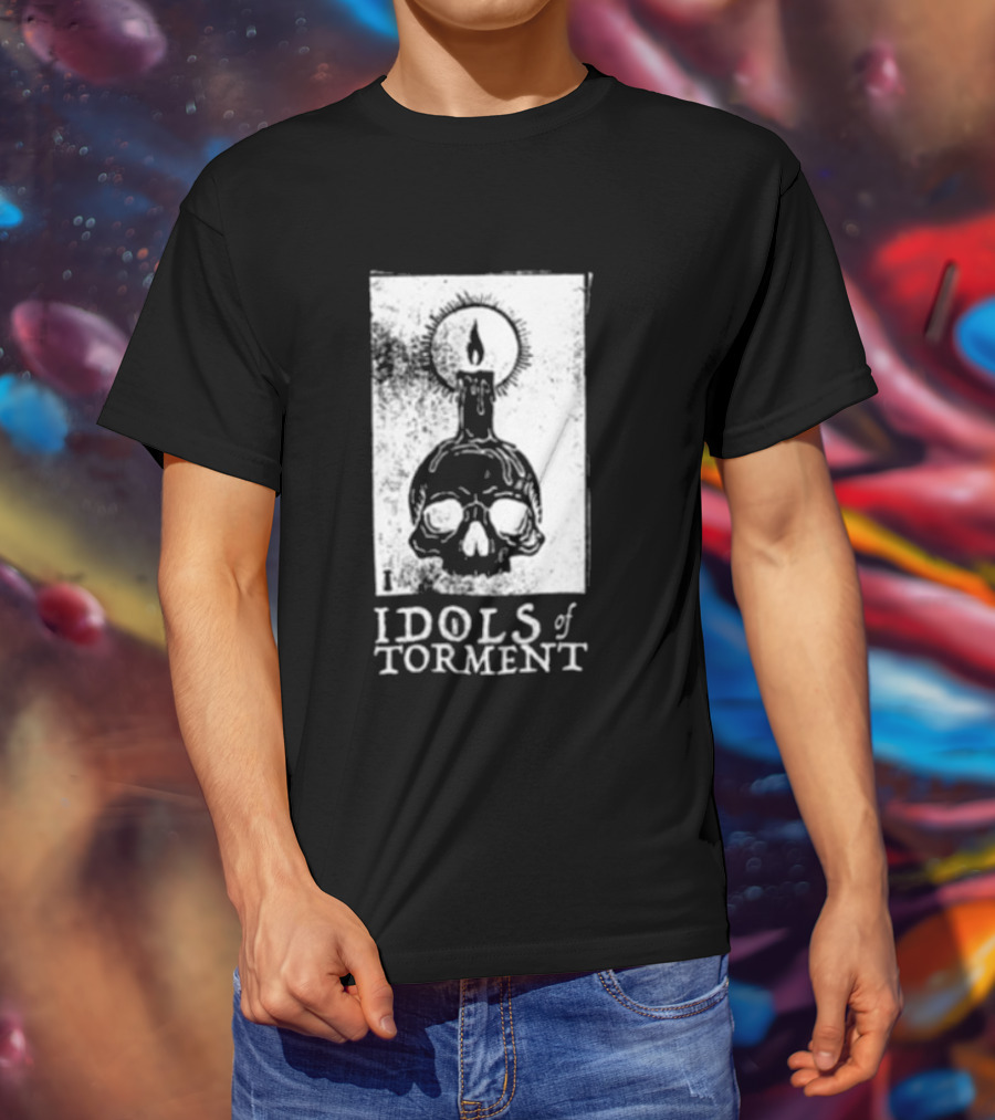 Black Magic Creative Store Idols Of Torment Skull Candle T-Shirt