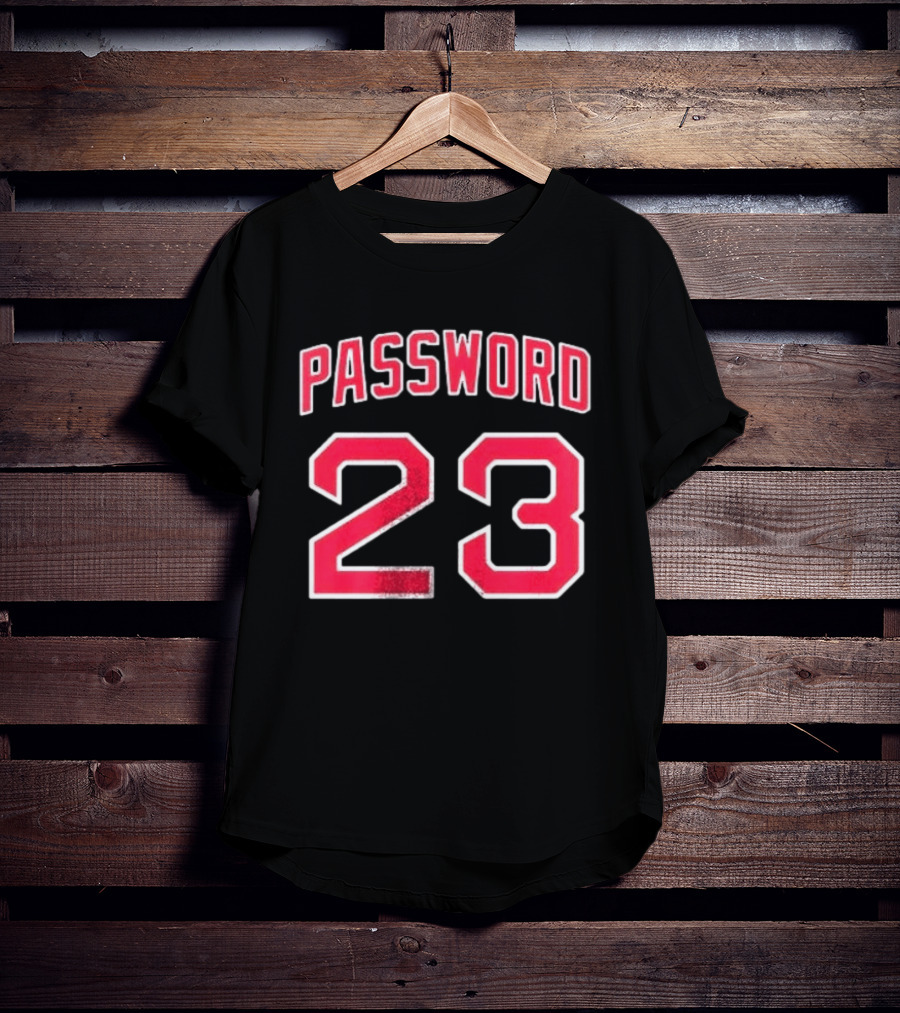 Boston Red Sox Password 23 Worcester Name And Number T-Shirt