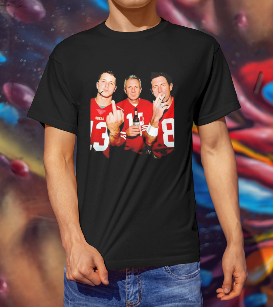 Brock Purdy Joe Montana Steve Young 49ers Legends NFL Players T-Shirt