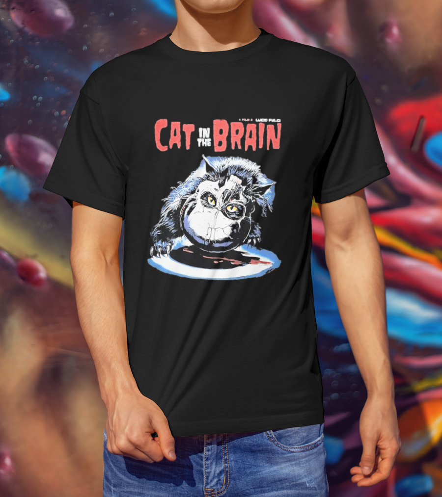 Lucio Fulci Cat In The Brain Horror Movie Graphic Novelty T-Shirt