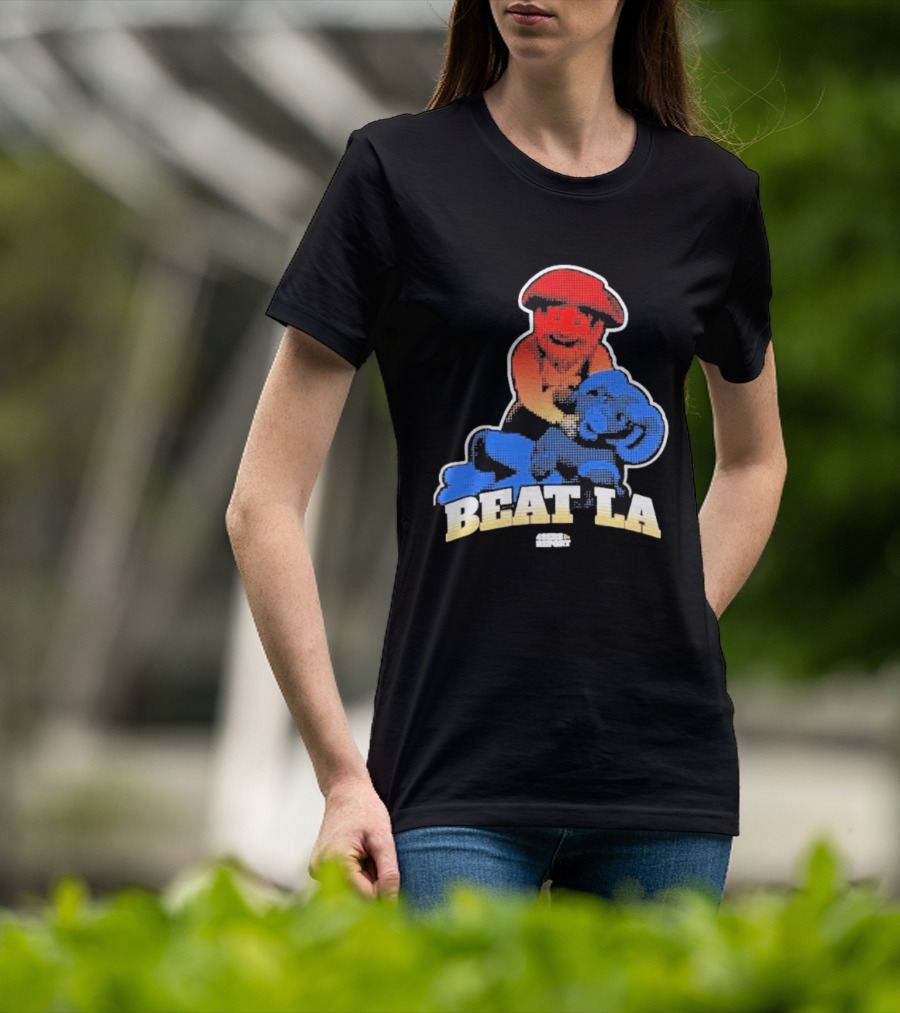 San Francisco 49ers Beat LA Rams Retro Style Football Rivalry T-Shirt