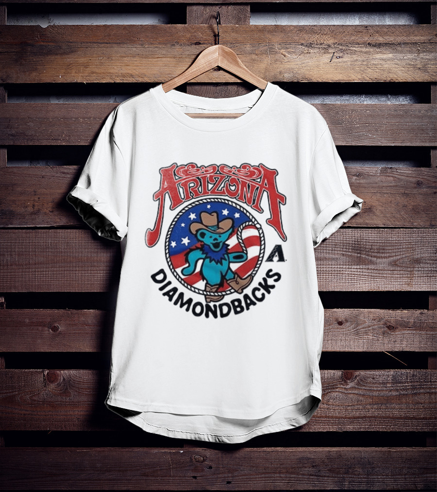 Arizona Diamondbacks Grateful Dead Americana Cowboy Bear T-Shirt