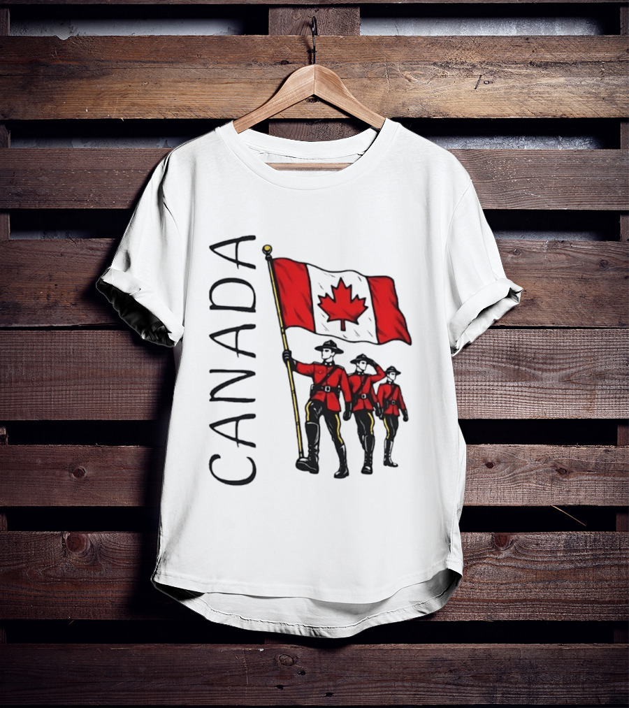 Canada Flag Royal Canadian Mounted Police Parade T-Shirt