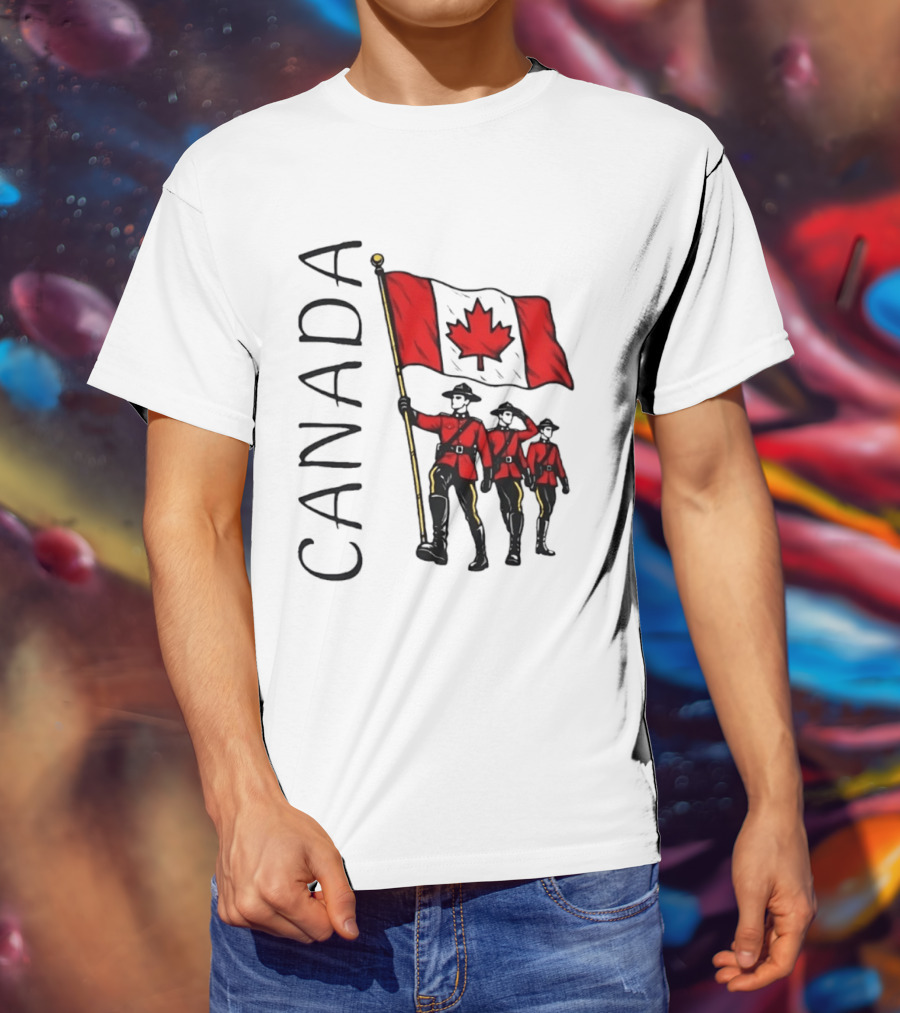 Canada Flag Royal Canadian Mounted Police Parade T-Shirt