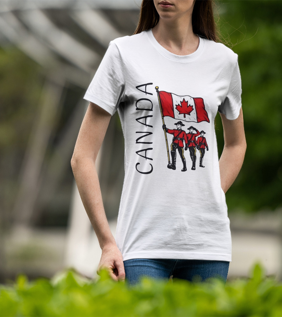 Canada Flag Royal Canadian Mounted Police Parade T-Shirt